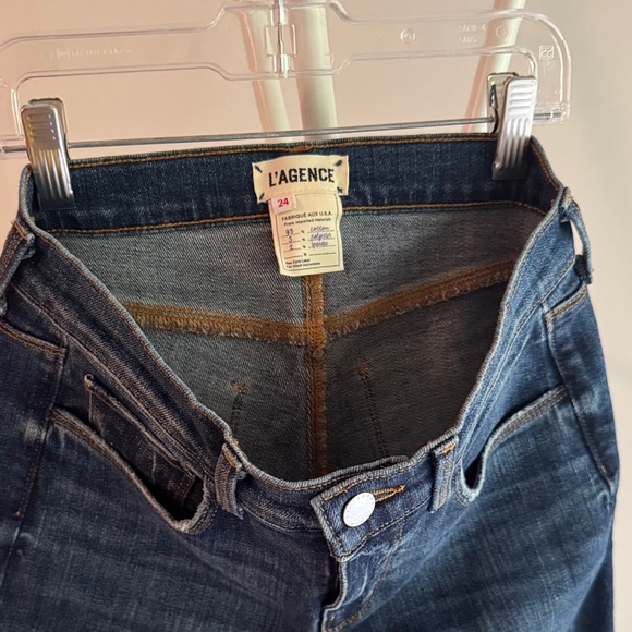 L'AGENCE Women's Distressed Blue Jeans - Picture 1 of 7